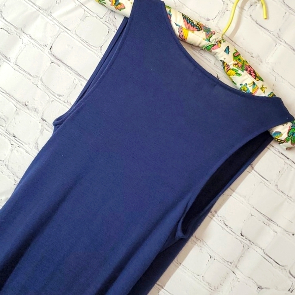 Leith Plunge V-neck Sleeveless Royal Blue Stretchy Bodycon Maxi Dress Size Med - Picture 9 of 16
